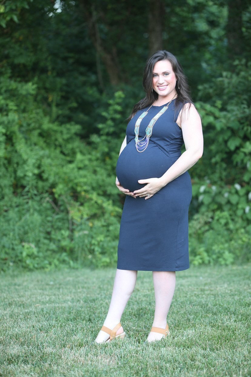 Little Breastfeeding Dress - Navy