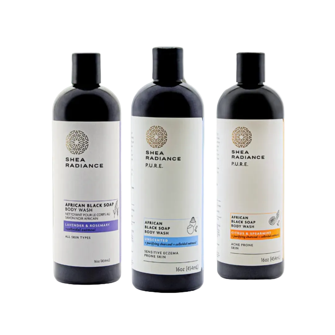 African Black Soap Body Wash with Colloidal Oatmeal for Dry & Sensitive Skin