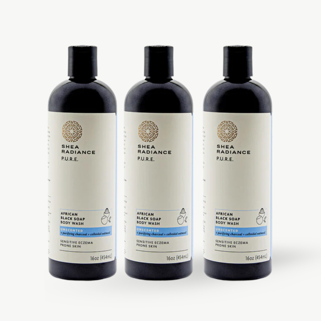 African Black Soap Body Wash with Colloidal Oatmeal for Dry & Sensitive Skin