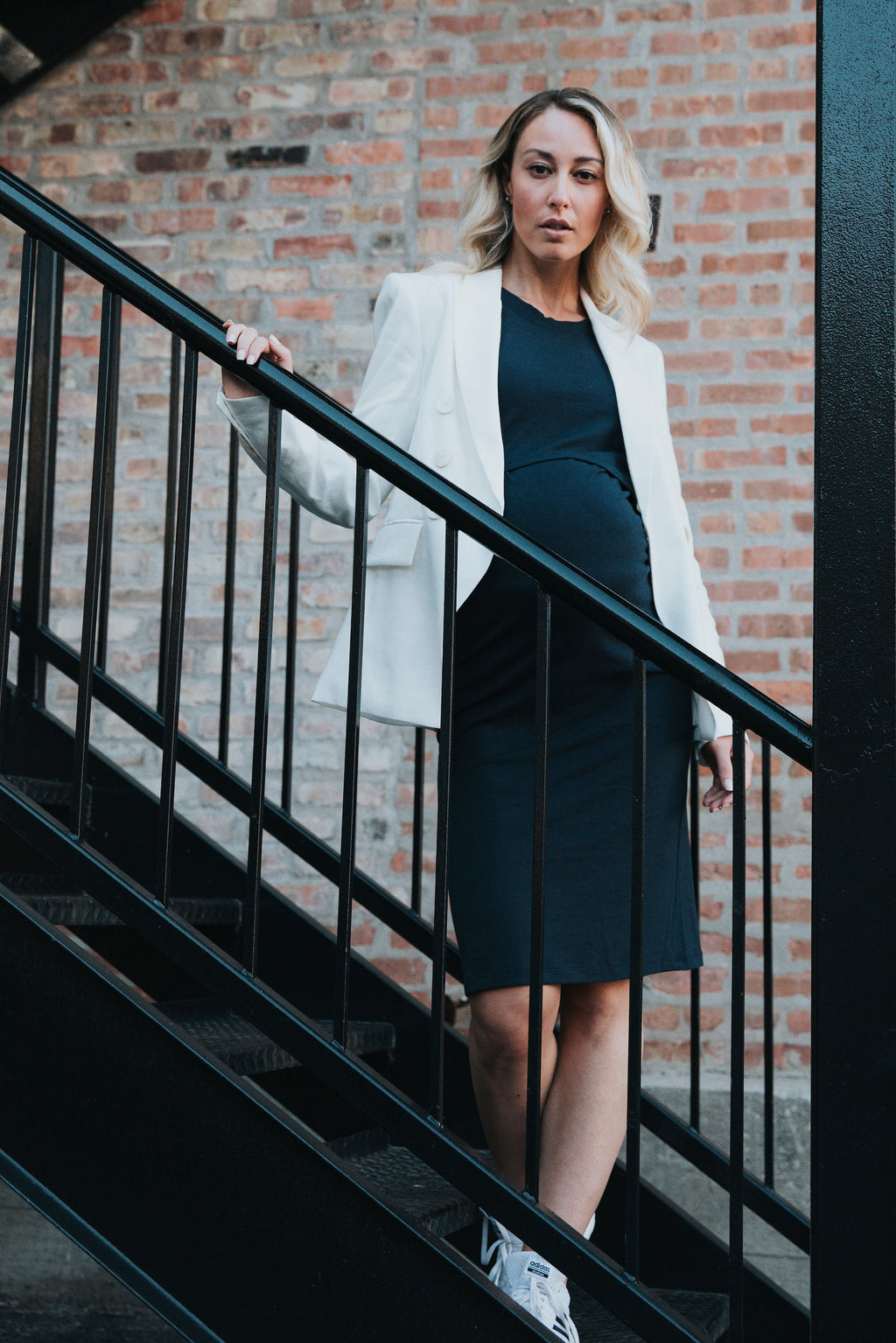 Little Breastfeeding Dress - Navy