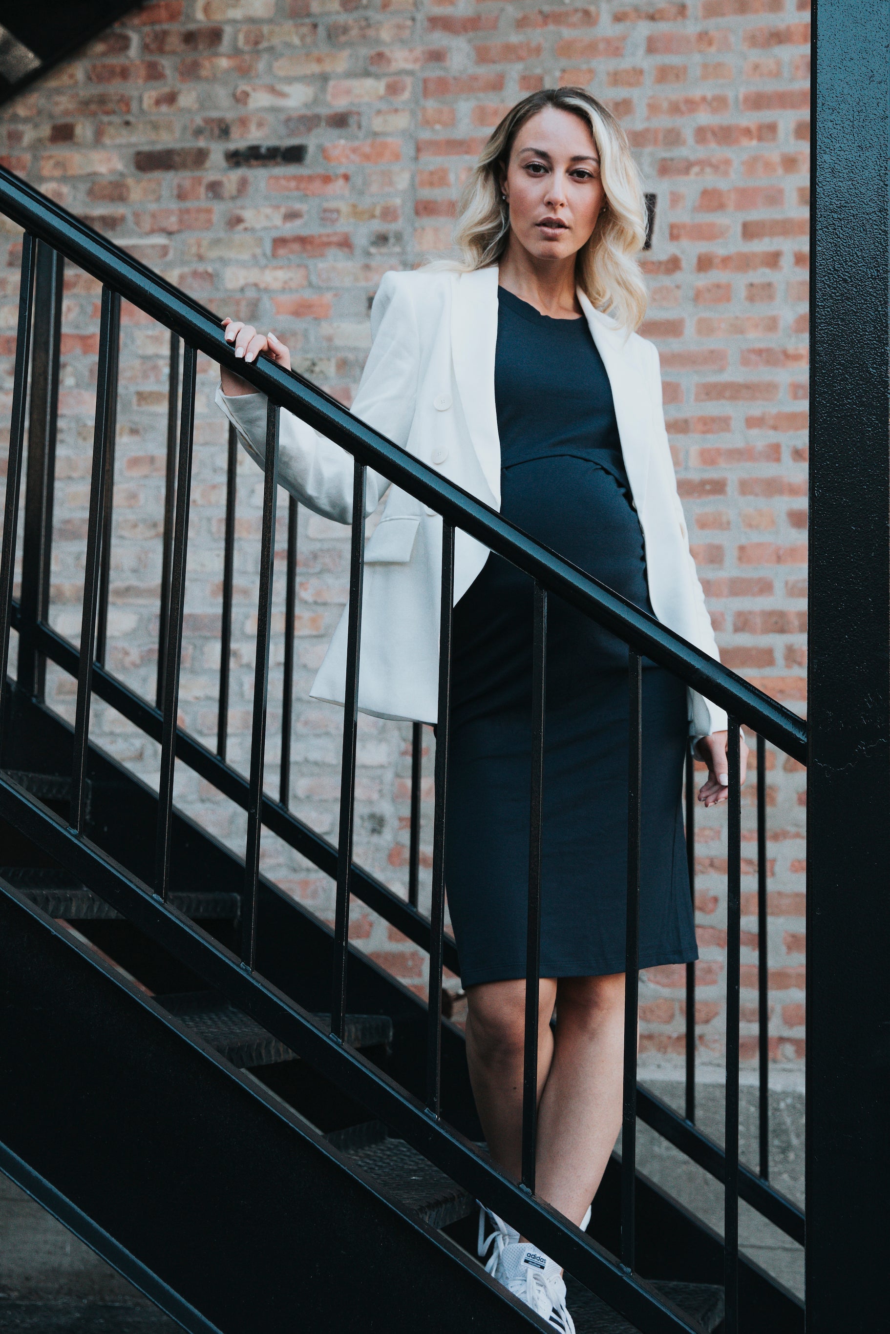 Little Breastfeeding Dress - Navy